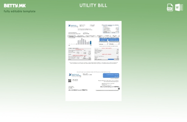 Модерен стил на САД Rappahannock Electric Cooperative шаблон за комунални сметки